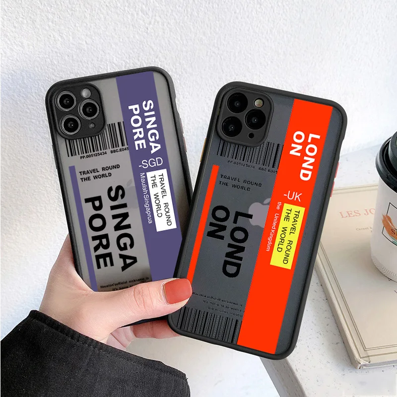 Силиконовый ударопрочный матовый чехол в стиле ретро для iPhone 11 12 Pro Max Mini X XS XR 7 8 Plus