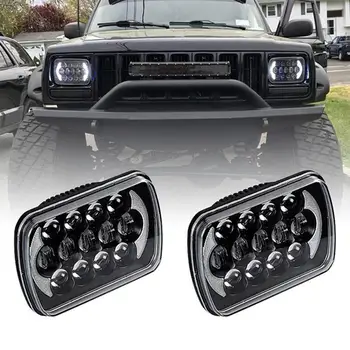 

85W Truck LED Projector Headlight Hi-Lo Beam Light Lamp for J-eep Cherokee XJ carros Car Automobile Accessories видеорегистратор