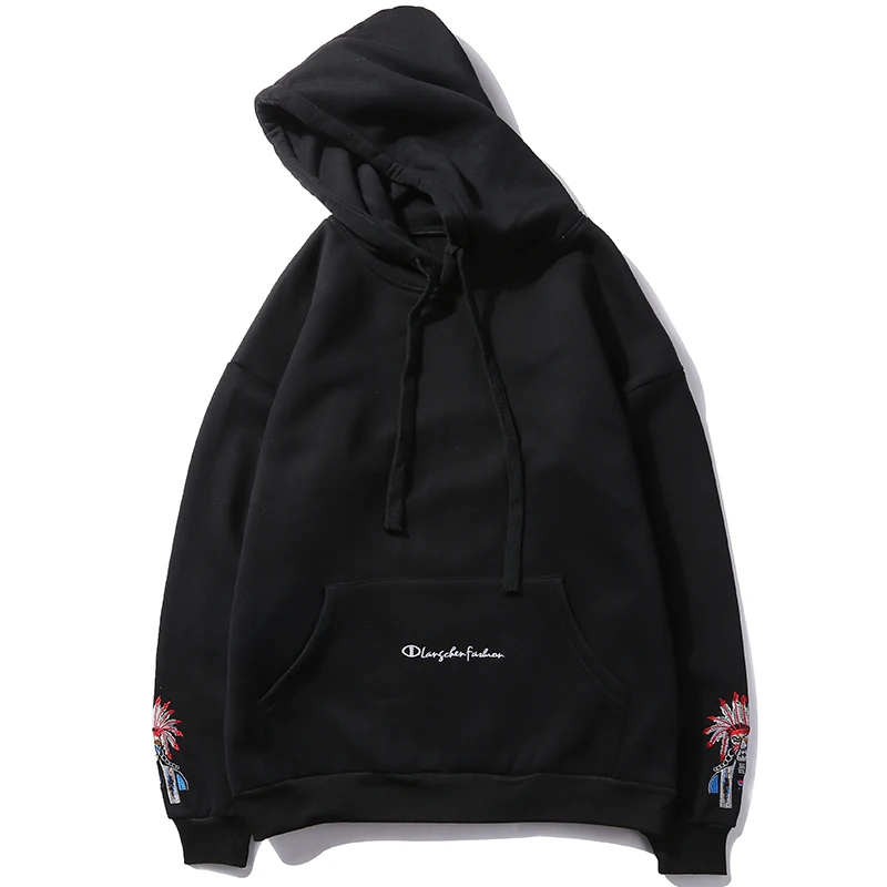 

2019 Autumn And Winter Men's New Casual Solid Color Letter Printing Hooded Hoodies Loose Temperament Trend Cotton Harajuku