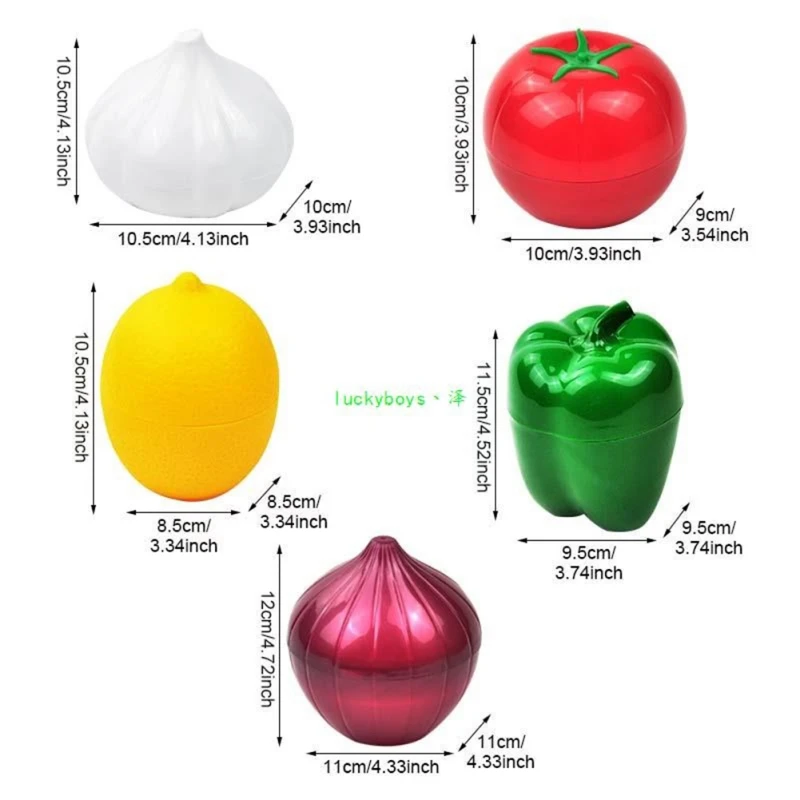 Кухня творческая пища Crisper лимон чеснок помидоры Форма Контейнер для хранения пластиковый Овощной бытовой ящик для хранения принадлежностей