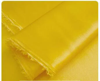 Хорошая драпировка Тяжелый шелк атласная ткань для платья 114 см ширина 30 Momme Блестящий Мягкий Гладкий - Цвет: yellow