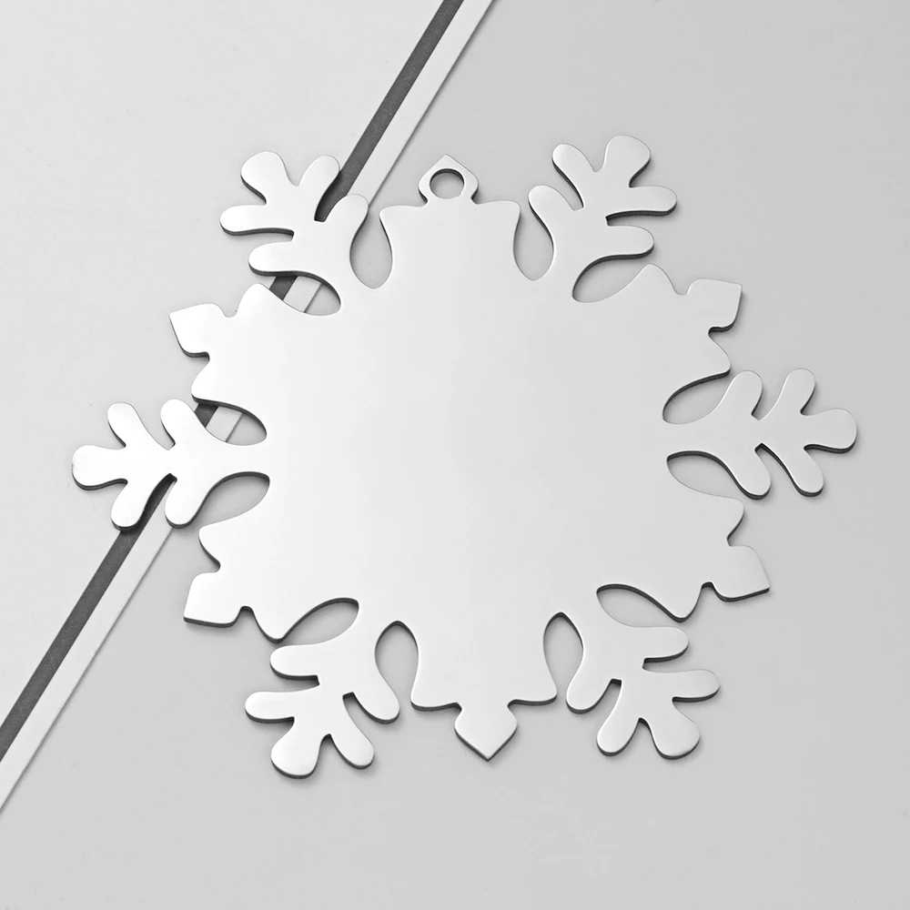 25Pcs/Lot  Mirror Polish Stainless Steel  Pendants  For Home Xmas Tree Hanging Gifts