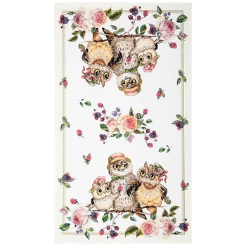 

Vintage towel. Owls, 40X70cm, Beige, 100% Cotton, Twill Home and kitchen products