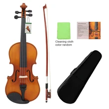 Полный размер 1/4 Скрипка натуральная акустическая твердая древесина ель Передняя доска Пламя клен шпон для начинающих студентов O17