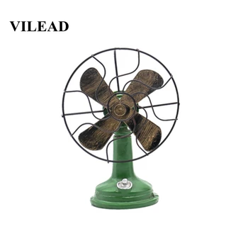 

VILEAD 17cm Resin Electric Fan Figurines Fresh And Simple Nostalgic Ornaments Crafts Living Room Christmas Decorations for Home