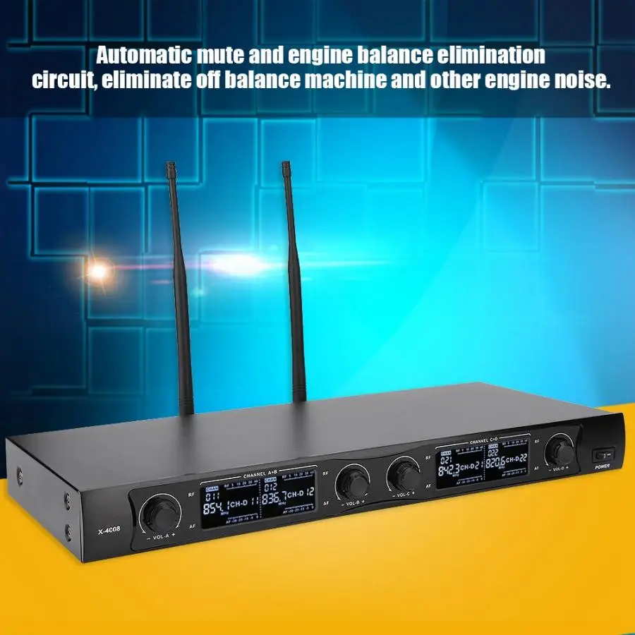 Микрофон конференц-связи 4 канала Mic Kit Профессиональный XLR аудио выход автоматическое отключение шума снижение высокой защиты от помех