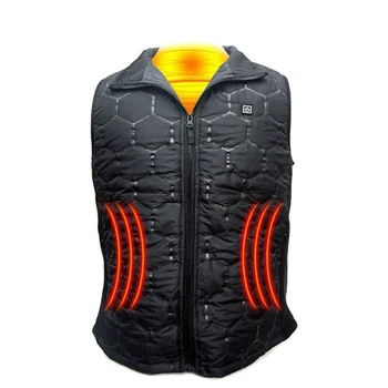 

Men USB Electric Heating Vest Winter Skiing Cycling Warm Zip Up Waterproof Coat