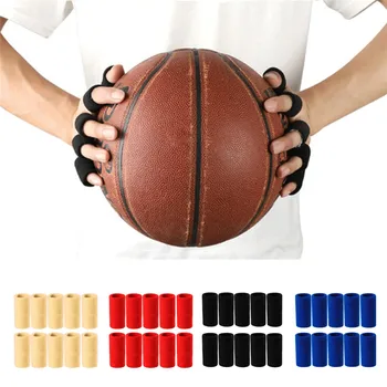 

10pcs Arthritis Support Sports Finger Sleeves Finger Guard Stretchy Outdoor Sport Basketball Finger Protection Bandage Support