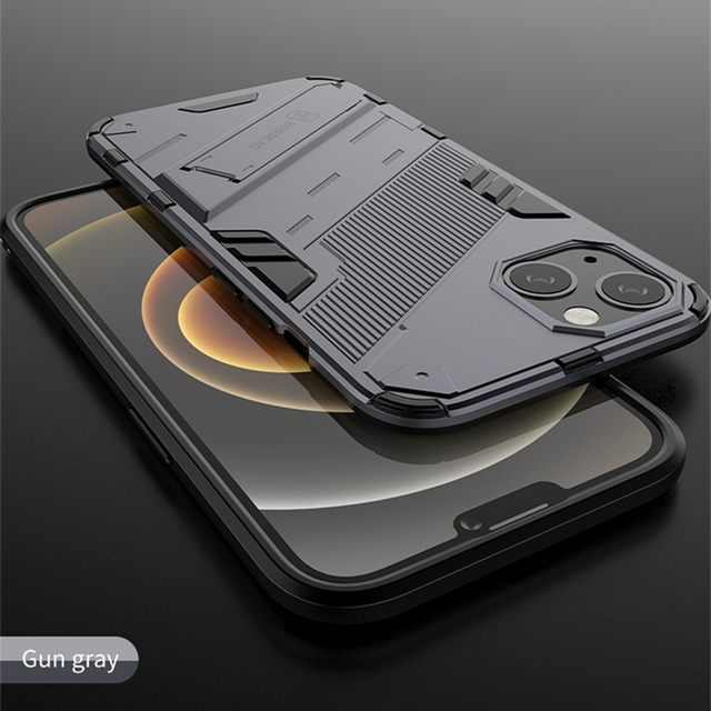 Armor Phone Case For iPhone 13 12 11 Pro Max Mini XR XS Max X 7 8 6S 6 Plus SE 2020 Magnetic Finger Ring Holder Cover