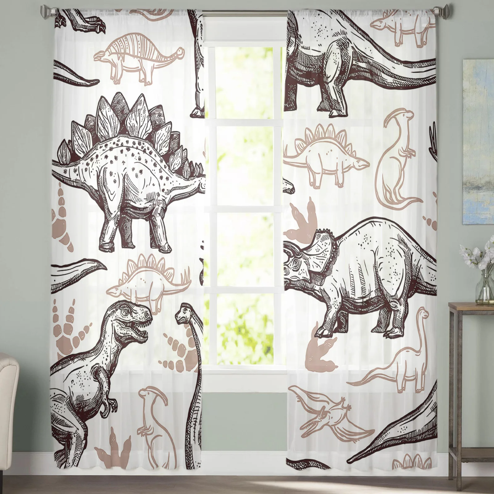 natal elk ilustração sheer cortinas decorações de natal para casa janela tule cortinas para sala estar quarto cozinha