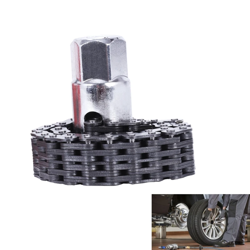 

Oil Filter Chain Wrench Spanner Remover Adjustable Tool Auto Repair Tool