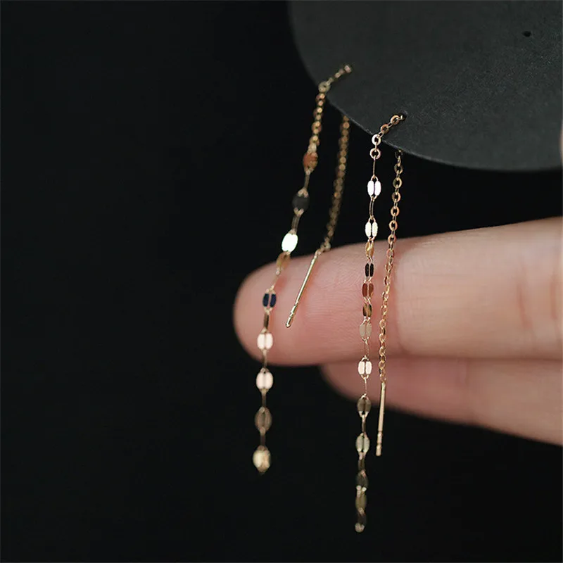 Lips O Word Chain Tassel Stud Earrings - Image 6