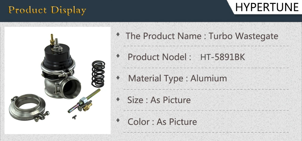 Hypertune-GT II 60 мм регулируемый турбинный регулировочный клапан черный-V ремешок для 1 jzgte/SR20DET/HT5891BK