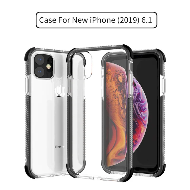 Новый дизайн прозрачный ТПУ противоударный чехол для телефона iPhone 11 нового Pro Max XS