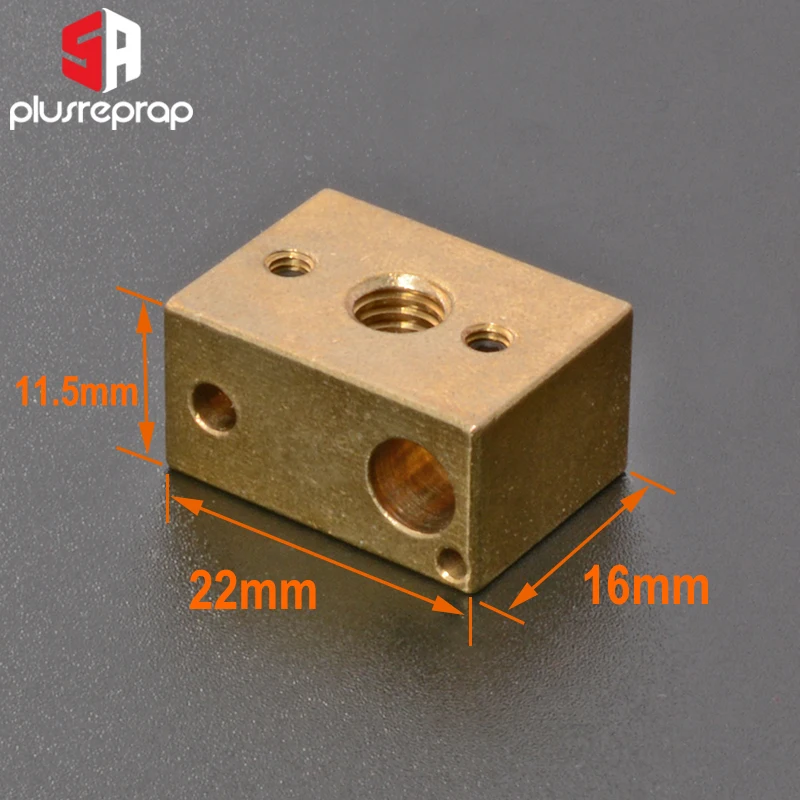 Медный латунный блок с подогревом для V6 J-head Hotend 3d принтер V6 сопла подходят 3 мм PT100 NTC100K термопары высокой температуры блок