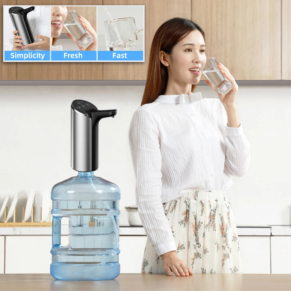 

Household Automatic Electric Water Pump Button Dispenser Gallon Bottle Drinking Switch For Water Pumping Device 3 Gears New