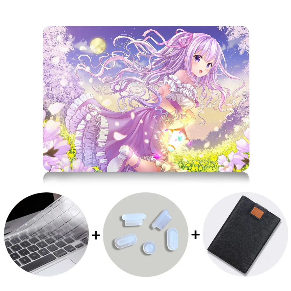 MTT милый чехол для ноутбука Macbook Air Pro retina 11, 12, 13, 15 дюймов с сенсорной панелью, мультяшный чехол с аниме, 13,3 дюймов, сумка для ноутбука - Цвет: MB04
