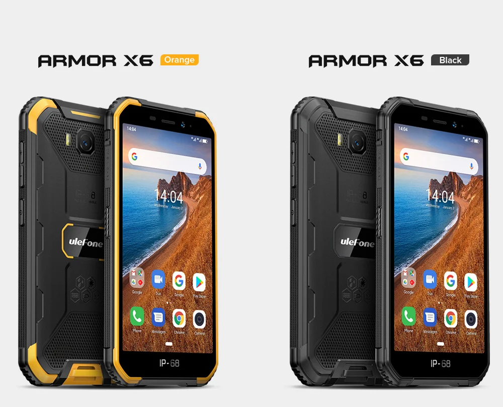 3g глобальная версия Ulefone Armor X6 Android 9 смартфон 2 Гб 16 Гб IP68 Водонепроницаемый MT6580 Восьмиядерный телефон с разблокировкой лица 4000 мАч