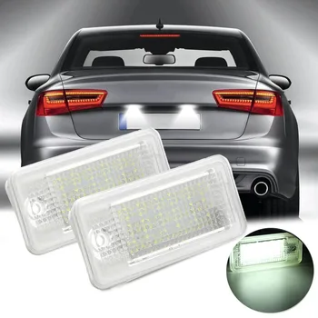 

2X Error Free 18 SMD LED Number License Plate Light Tail lights For Audi A4 A3 A6 C6 A8 B6 B7 S4 S3 S8 Q7 RS4 RS6 Q7