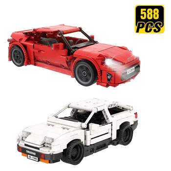 

Speed Champion Technic Creator City MOC Car Initial D Toyota AE86 Cartoon Building Blocks Bricks Car Toy for Child