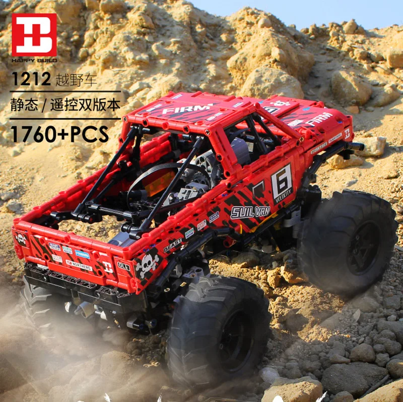 Technic автомобильные игрушки, совместимые с MOC-26278 монстрами, модель грузового автомобиля, внедорожник, внедорожный автомобиль, строительные блоки, кирпичи, детские рождественские подарки