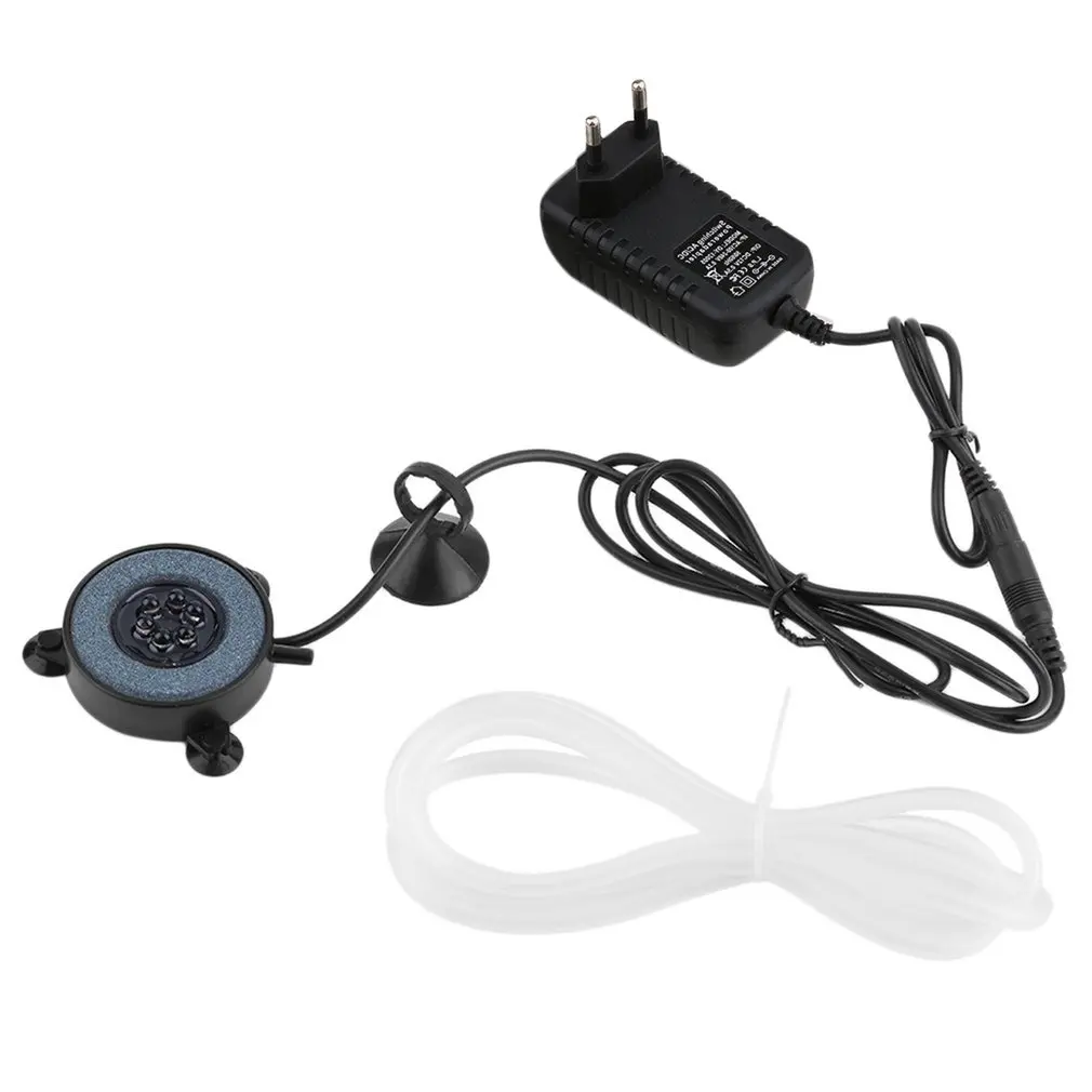 

HOT High Quality Gas Disc Waterproof LED Light Multi Color Fish Tank Lamp QP-50 Mini Aquarium Lights Bubble Aeration Disc 1.2W