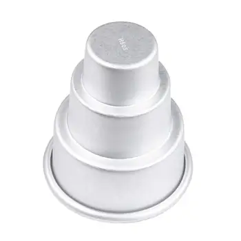 

DIY Three-layer Mini Round Cake Pan Mould Aluminum Baking Pizza Mold Cake Decorating Tool Wedding Cookie Baking Pastry Tools