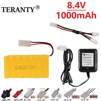 

( M Model ) Ni-CD 8.4v 1000mah Battery + USB Charger For Rc toys Car Tank Train Robot Boat Gun AA 8.4v Rechargeable Battery Pack