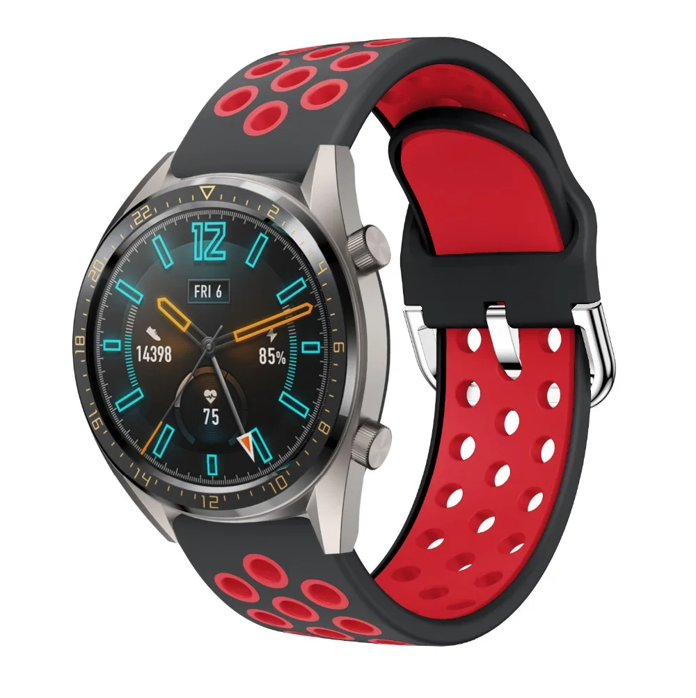 22 мм силиконовый умный ремешок для часов Ремешок для huawei Watch GT GT2 спортивные Сменные аксессуары ремешок для samsung Galaxy 46 мм