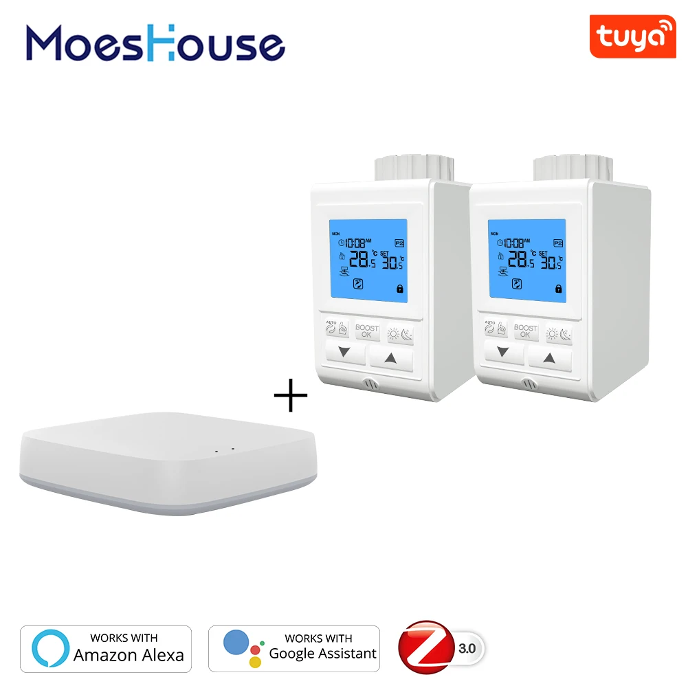 Zigbee Смарт TRV термостатический радиатор клапан управления Лер термостат