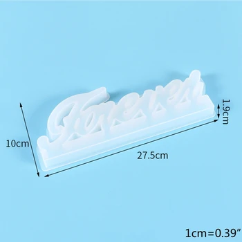 

Forever English Words Decoration Casting Silicone Mould Crystal Epoxy Resin Mold X7XB