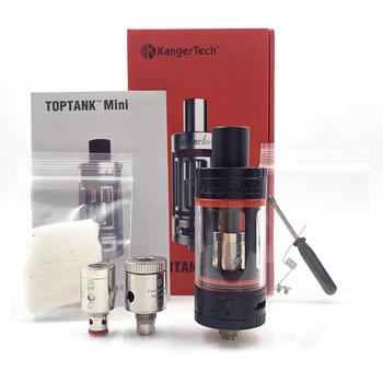 

Kangertech TOPTANK MINI 22mm Black Kanger Mini with 4.0ml ML Sub Ohm RBA SSOCC Tank for Vape 510 Box Mod