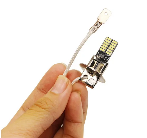 2 шт. супер яркая декодирующая противотуманная фара H3 4014 24smd Автомобильная противотуманная фара 24led передняя противотуманная фара лампа H3 Лампа