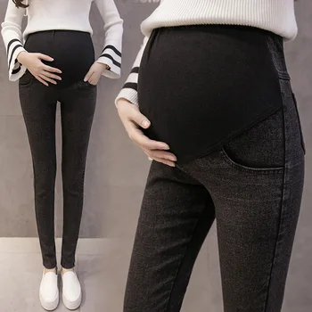 

Maternity Jeans Elastic Waist Stretch Denim Pants For Pregnant Women Clothes Spring Nursing Trousers Pregnancy Pencil Pant