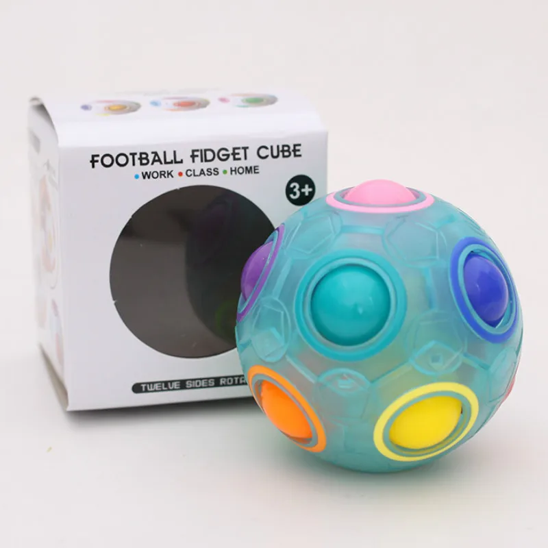 Креативный Сферический волшебный Радужный шар пластиковые магические шары образовательные головоломки для детей Обучающие светящиеся кубические игрушки для детей