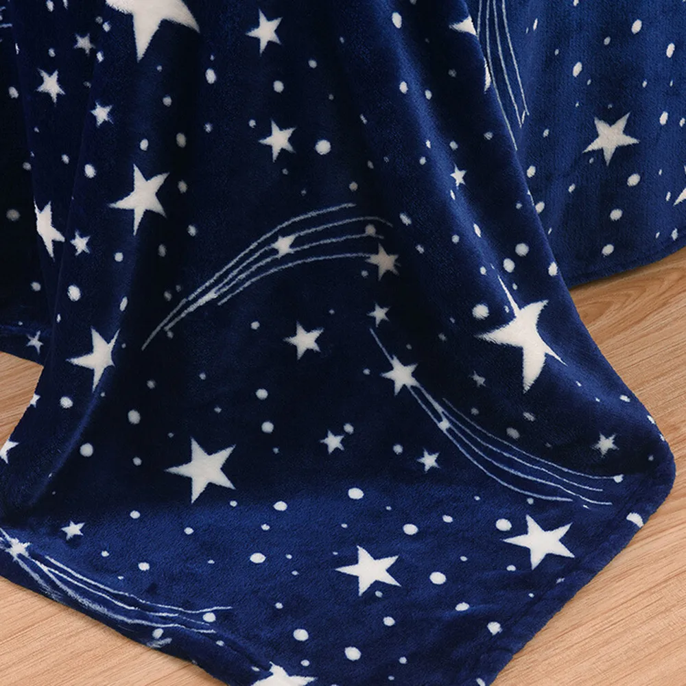 High Quality Blanket Super Fleece Soft Warm Solid Warm Micro Plush Flannel Star Blanket Throw Rug Sofa Bedding Bedspread Winter-3