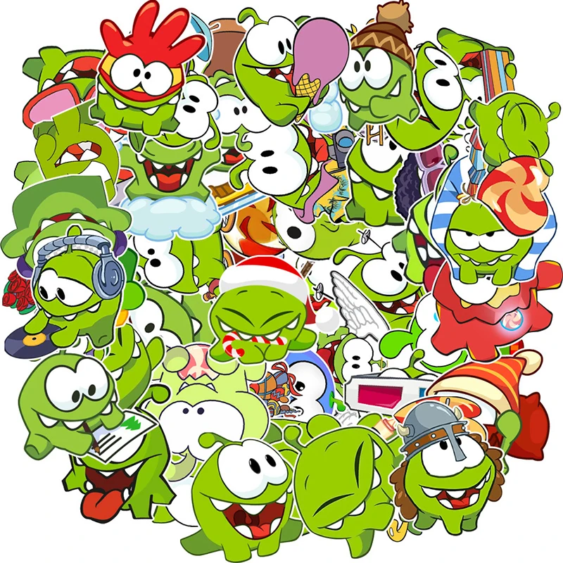 10/30/50 шт./упак. Горячая игра Cut The Rope Om Nom наклейка-лягушка ноутбук мотоцикл