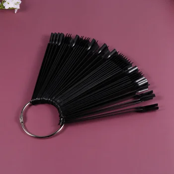 

3 Bags of Nail Polish Display Board Plastic Fan Shaped Durable Nail Polish Palette Display Board Color Card for Shop Salon