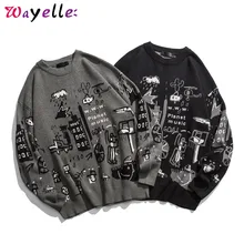 Mens Sweaters New 2019 Autumn Funny Print Cartoon Pullovers Sweaters Loose Fashion Knitted Sweater Men Casual Warm Chic Men Tops Mens Sweaters New 2019 Autumn Funny Print Cartoon Pullovers Sweaters Loose Fashion Knitted Sweater Men Casual Warm Chic Men Tops
