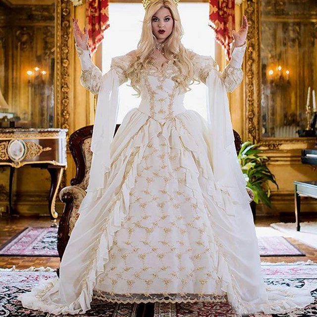 High Quality Medieval Costumes Victorian White 3 Hoops Petticoat Underskirt Wedding  Dress Bridal Gown For Women Accessories | Fruugo IE