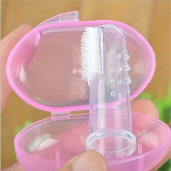 

Silicon Finger Toothbrush Baby Children Teeth Clean Soft Infant Tooth Brush Cleaning Toothbrush Baby Finger Silicone Brush Box