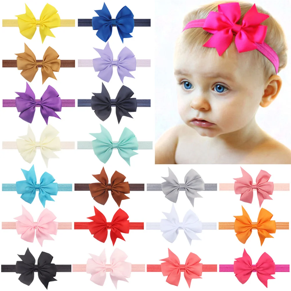 Baby Hair Band Cute Bow Flower Elastic Bow Headdress Children'S Gifts