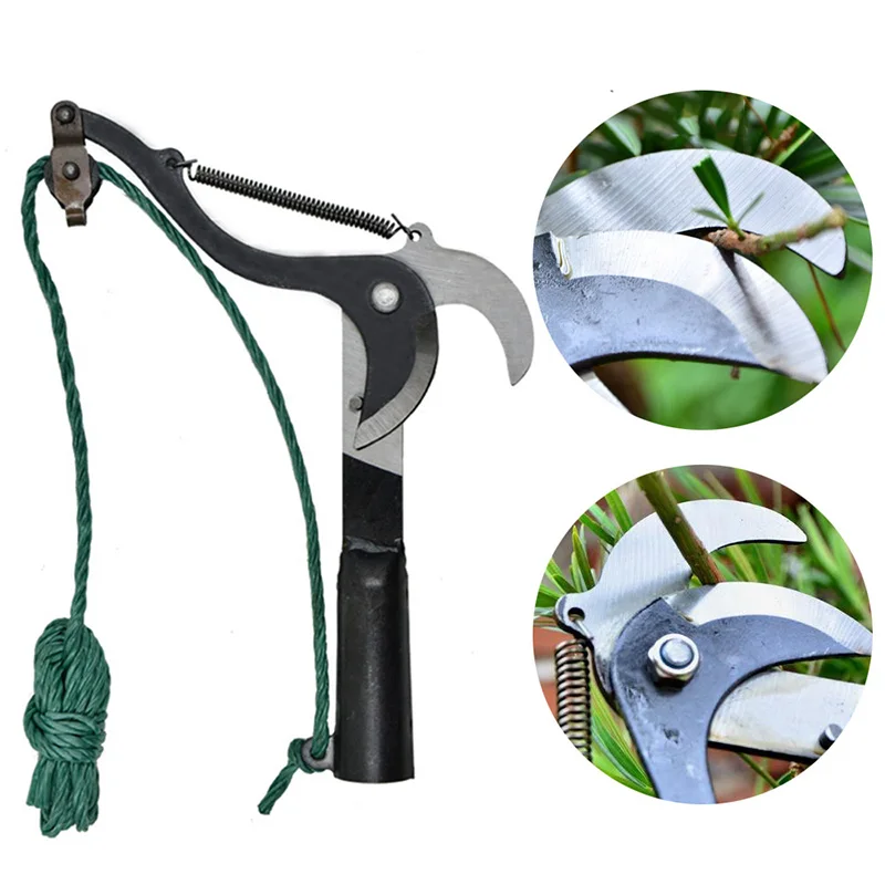 

High Pruning Shears Tree Branches Trimmer Garden Pruning Scissor Pick Tool Fruit With Rope Pulley Cutting