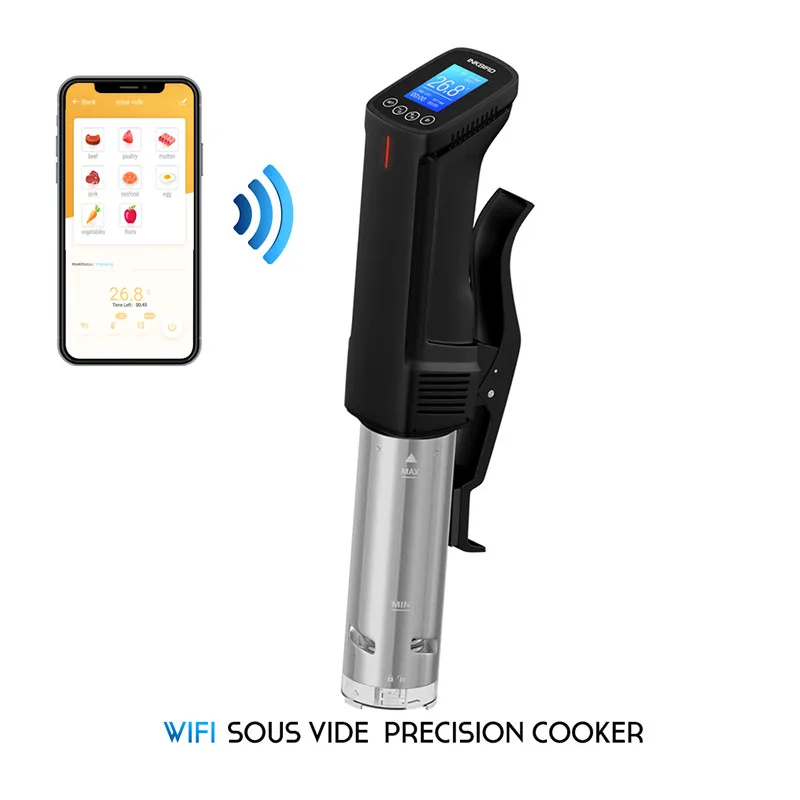 Inkbird Sous Vide 1000W WI-FI Culinary Cooker Precise Temperature&Timer,Stainless Steel Thermal Immersion Circulator for Kitchen
