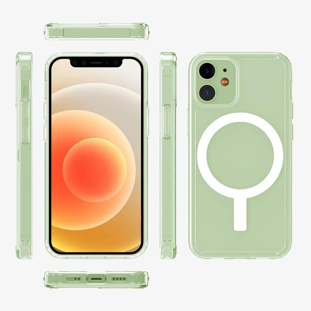 CASEIER Magnetic Phone Cases For iPhone 12 Military Grade Protection Transparent Back Cover Mini Pro Max | Мобильные телефоны и