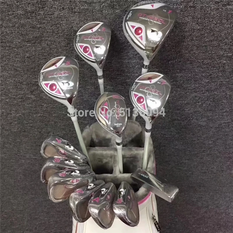 

New Lady's Golf clubs Golf complete set of clubs driver+fairway wood+irons+putter Graphite Golf shaft have golf bag