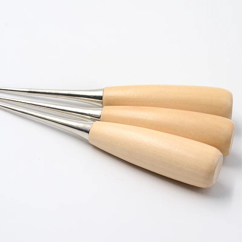 SOZO кожа ручной Awl Craftwork Кожа дырокол деревянная ручка инструмент 2 шт|Кожаные