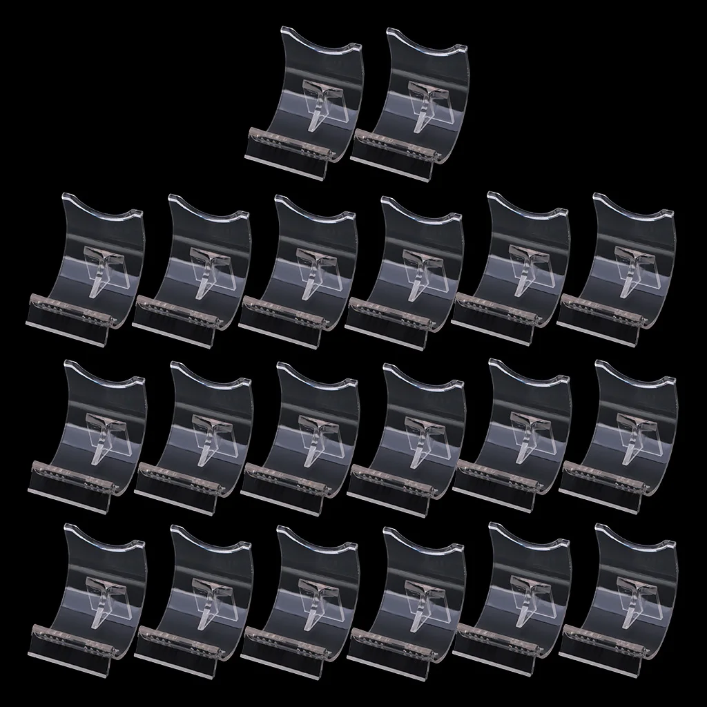 20-Pack Acrylic Display Stand Clear Holder Support Bracket for Lighter/ Jewelry / Watch - 5 X 5 X 4CM