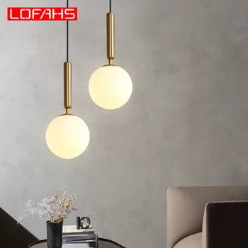 

LOFAHS Modern Pendant Light Home Loft Glass ball Pendant Lamp For Living room Dining room Bedroom Hanging lamp Lighting Fixtures