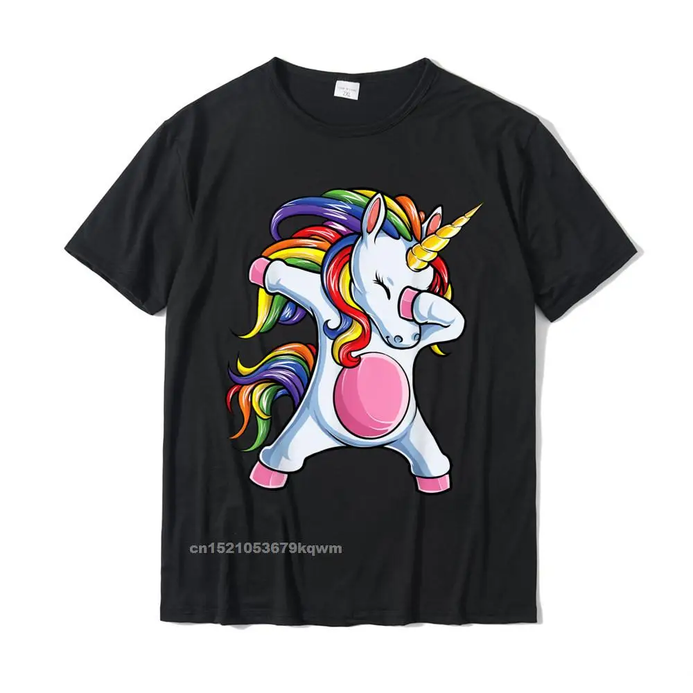Design Fall Pure Cotton Crew Neck Tops Shirts Short Sleeve 3D Printed Tops Shirt Brand Leisure T Shirt Wholesale Dabbing Unicorn T shirt Girls Kids Women Rainbow Unicorns__4061 black
